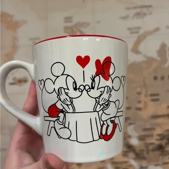 Disney Mickey & Minnie Mouse Valentine’s Day Love Swing Black & White Mug Set - Picture 8 of 12